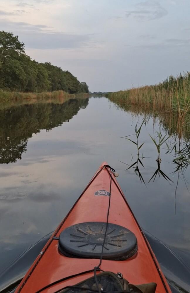 Met de kano op de Engelenvaart onderweg naar mijn stek.